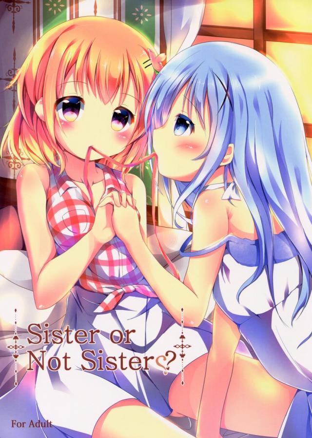 ココアとチノの恋愛を姉妹愛を描いた百合えっち本