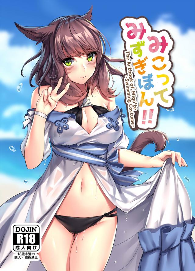 ミコッテの水着を中心にしたフルカラーイラスト集