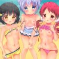 チマメ隊(淫乱痴女)とビーチでハーレム4Pックス
