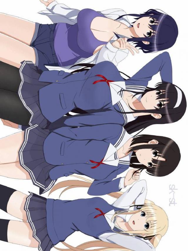 冴えカノヒロイン4人それぞれセックス！1本のチンポを取り合うハーレム展開