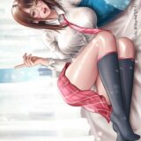 制服黒スト美少女を脱がして即ハメ