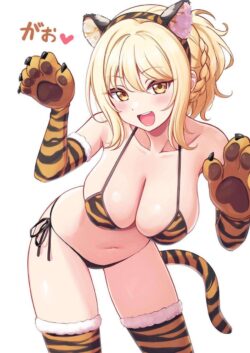 虎コスした発情スケベ娘の宮下愛と立ちバック中出し交尾！