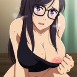 黒髪ロングなメガネお姉さん南方ひづると全裸中出しセックス